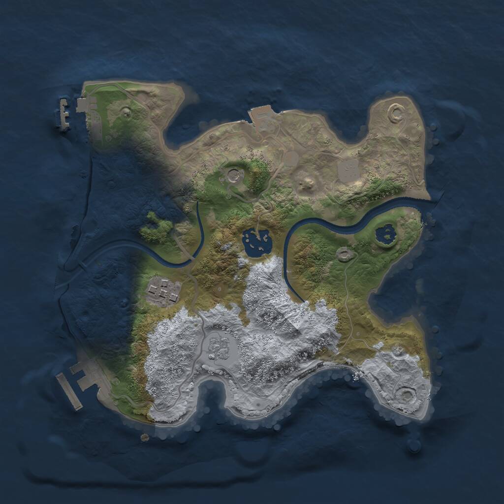 Rust Map: Procedural Map, Size: 2500, Seed: 1601438753, 7 Monuments