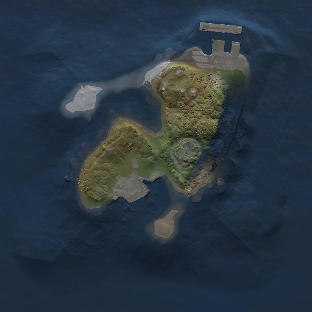 Rust Map: Procedural Map, Size: 1500, Seed: 1419307896, 3 Monuments