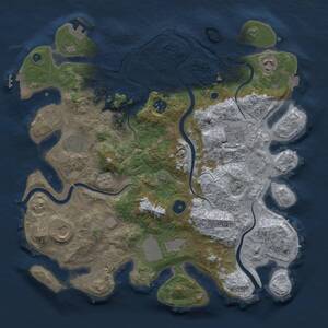 Thumbnail Rust Map: Procedural Map, Size: 3750, Seed: 525280, 15 Monuments