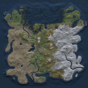 Thumbnail Rust Map: Procedural Map, Size: 4500, Seed: 300701, 17 Monuments