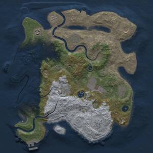 Thumbnail Rust Map: Procedural Map, Size: 3500, Seed: 1561417458, 18 Monuments
