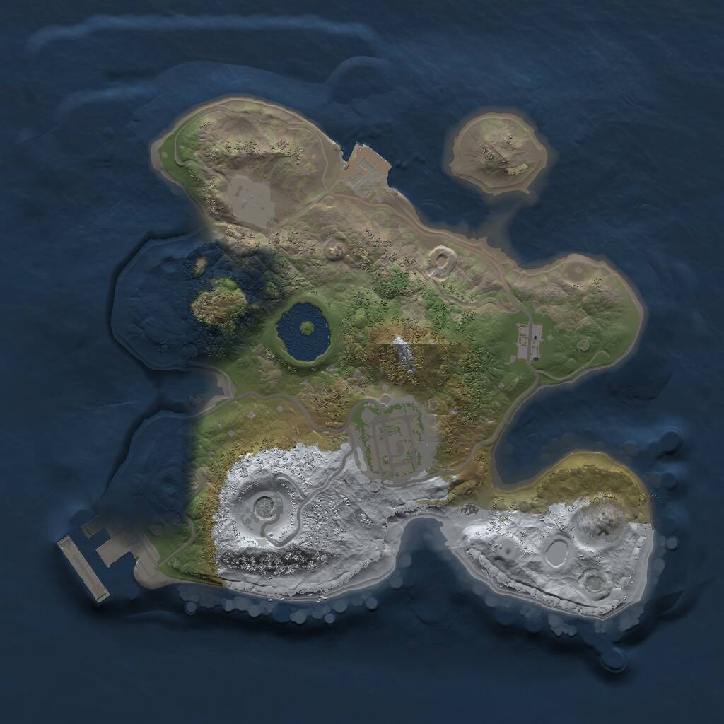 Rust Map: Procedural Map, Size: 2000, Seed: 197777, 4 Monuments