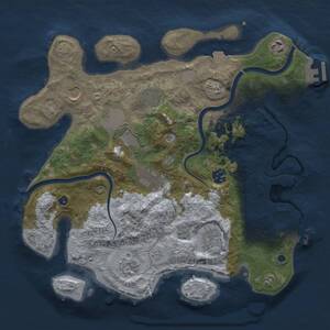 Thumbnail Rust Map: Procedural Map, Size: 3500, Seed: 1666988685, 15 Monuments