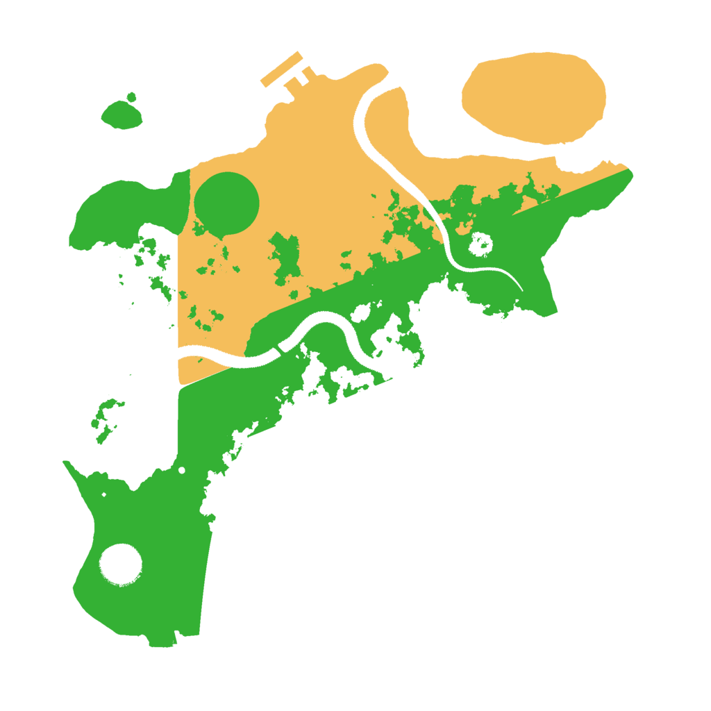 Biome Rust Map: Procedural Map, Size: 3000, Seed: 121579