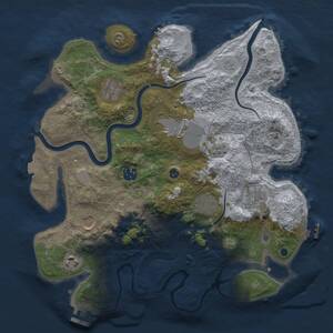 Thumbnail Rust Map: Procedural Map, Size: 3500, Seed: 942019, 14 Monuments