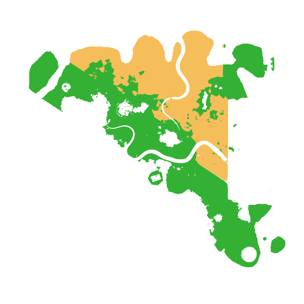 Biome Rust Map: Procedural Map, Size: 3500, Seed: 258335