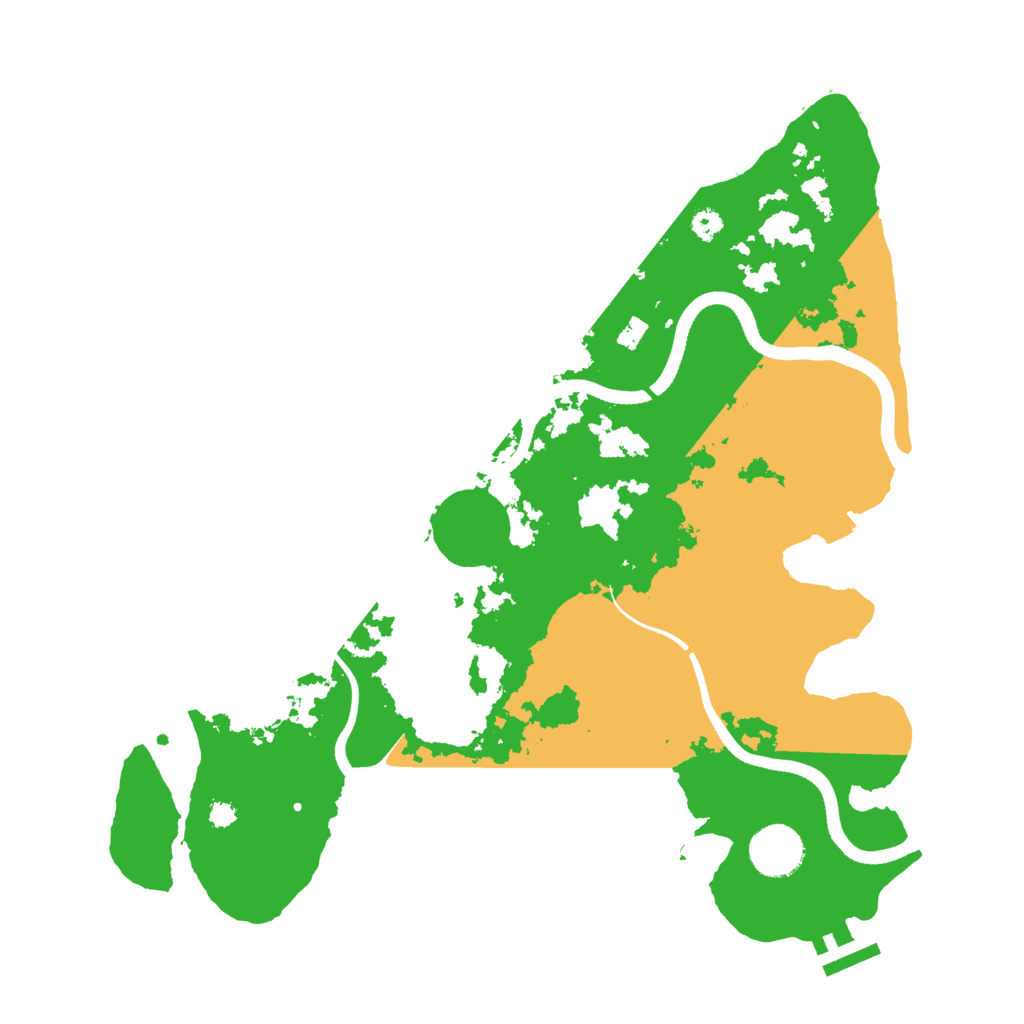 Biome Rust Map: Procedural Map, Size: 3500, Seed: 130257