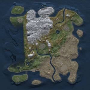 Thumbnail Rust Map: Procedural Map, Size: 3600, Seed: 1094838266, 15 Monuments