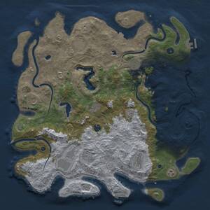 Thumbnail Rust Map: Procedural Map, Size: 4500, Seed: 164319, 16 Monuments