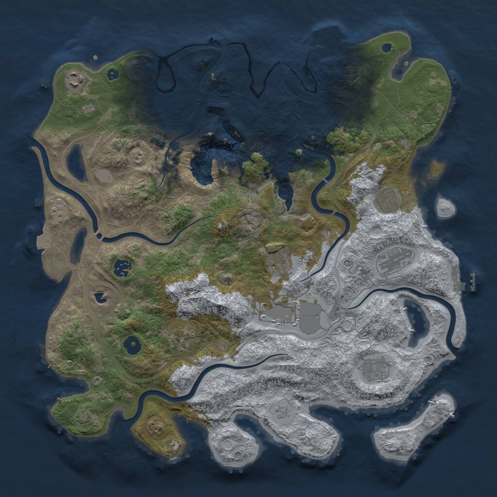 Rust Map: Procedural Map, Size: 4250, Seed: 1990, 15 Monuments