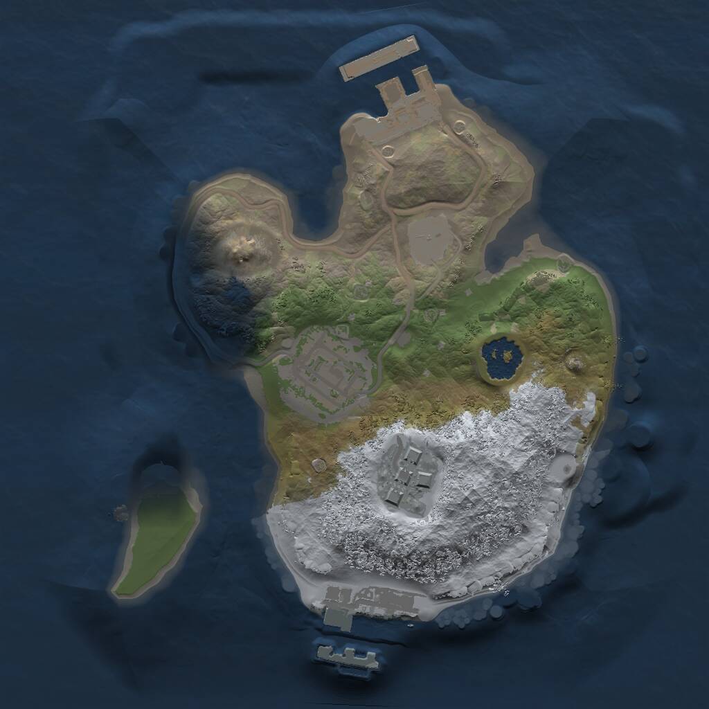 Rust Map: Procedural Map, Size: 1750, Seed: 69977523, 5 Monuments
