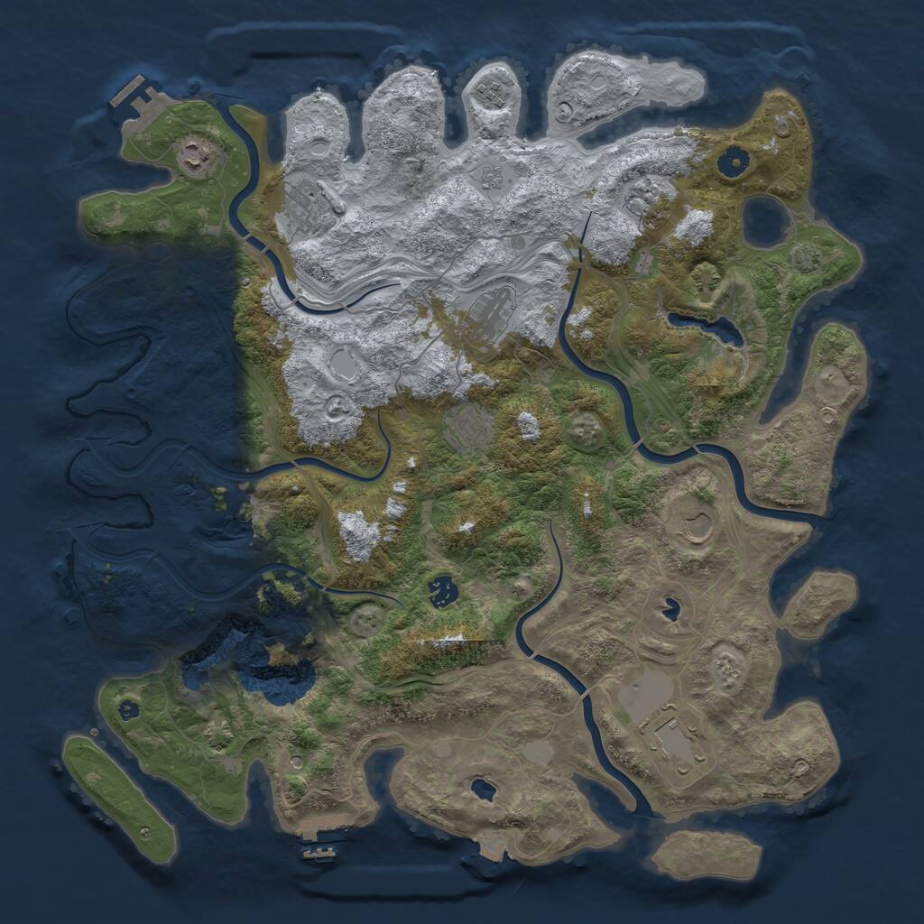 Rust Map: Procedural Map, Size: 4500, Seed: 934677757, 15 Monuments