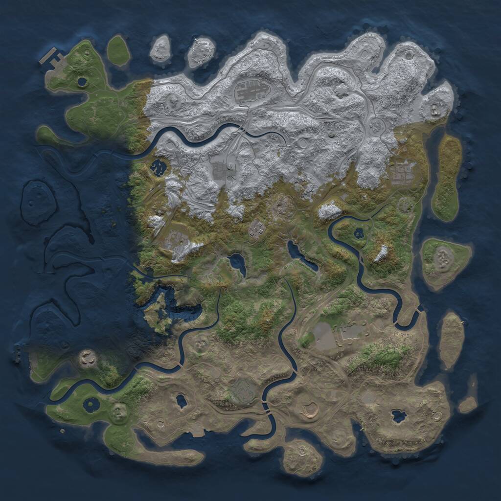 Rust Map: Procedural Map, Size: 4750, Seed: 640694, 17 Monuments