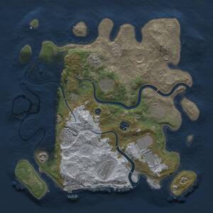 Thumbnail Rust Map: Procedural Map, Size: 3500, Seed: 620346, 14 Monuments