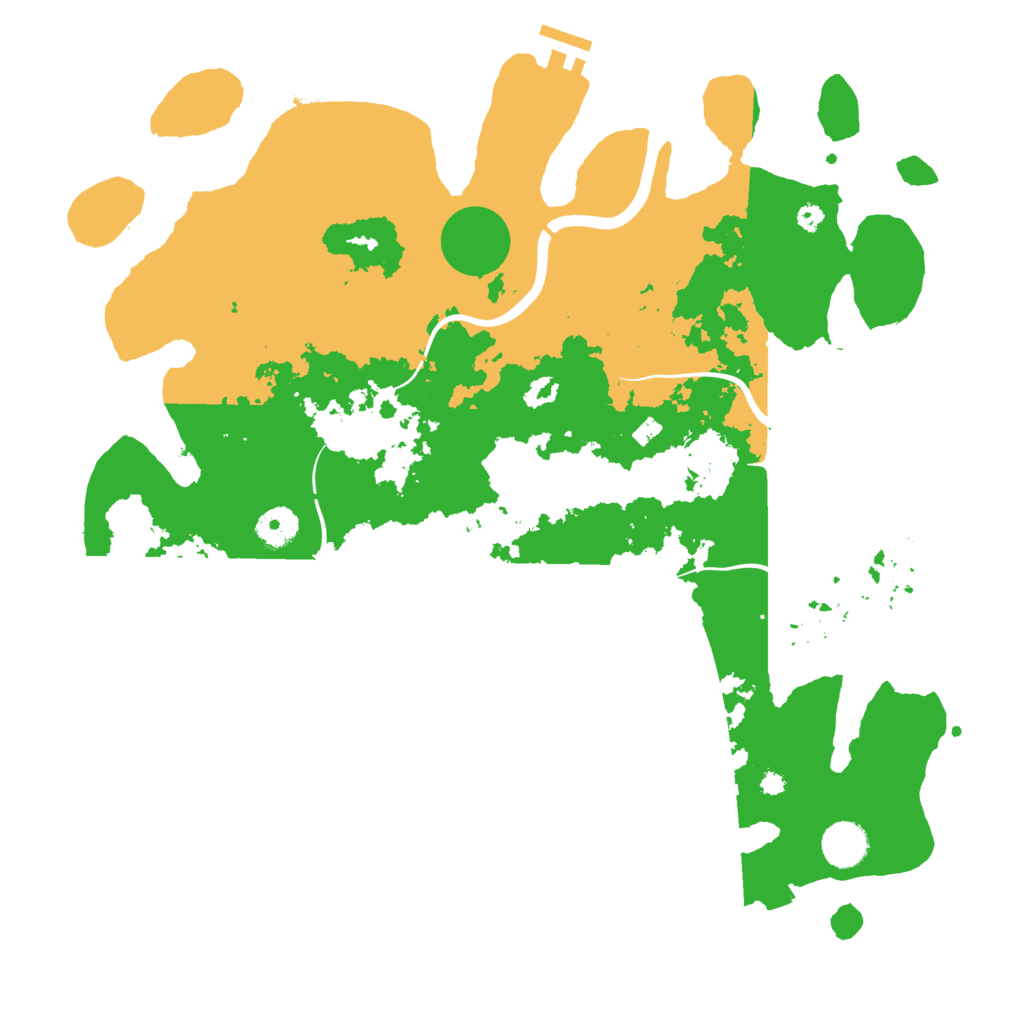 Biome Rust Map: Procedural Map, Size: 3900, Seed: 385156617