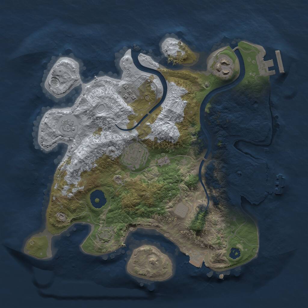 Rust Map: Procedural Map, Size: 2700, Seed: 1788868898, 8 Monuments