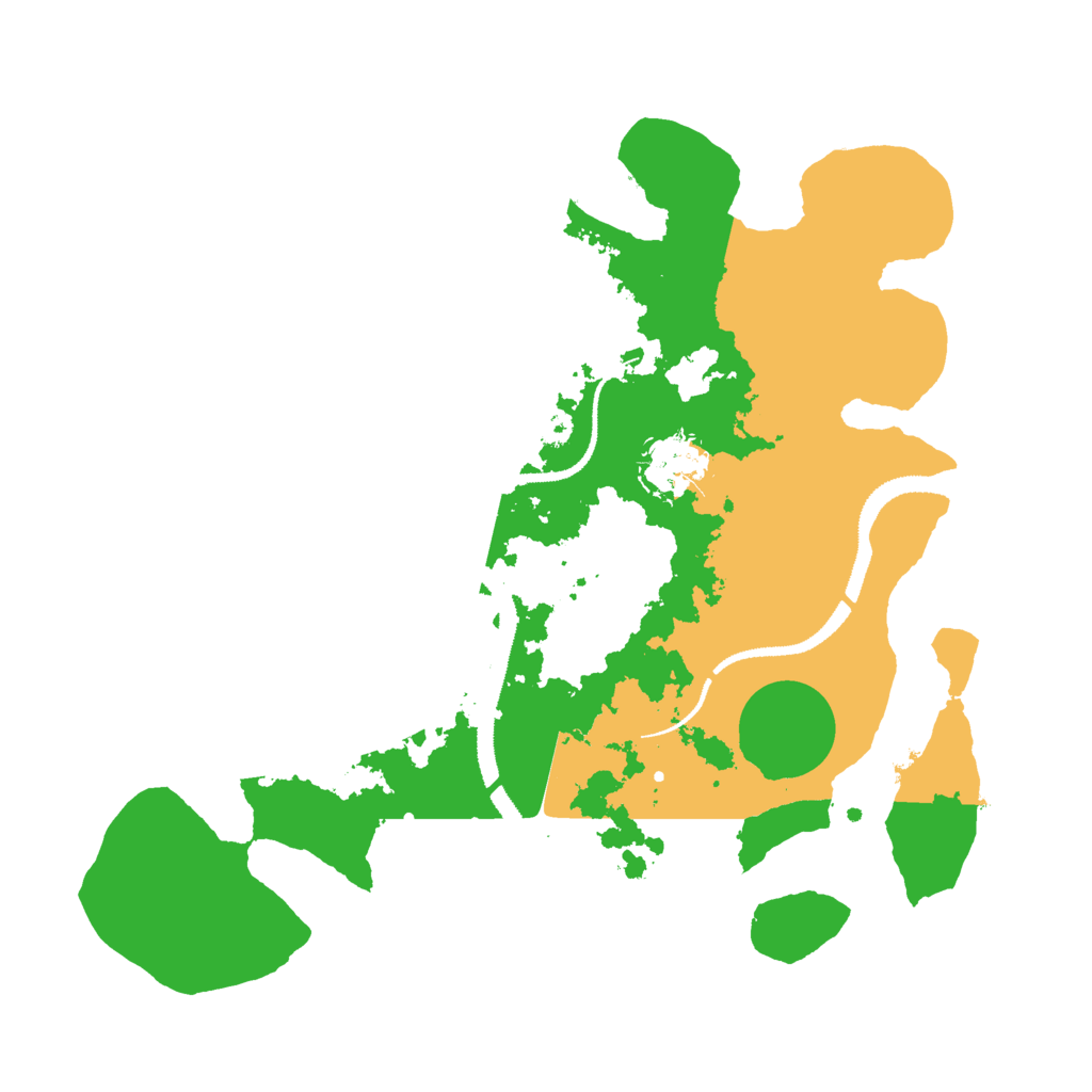 Biome Rust Map: Procedural Map, Size: 3000, Seed: 168551