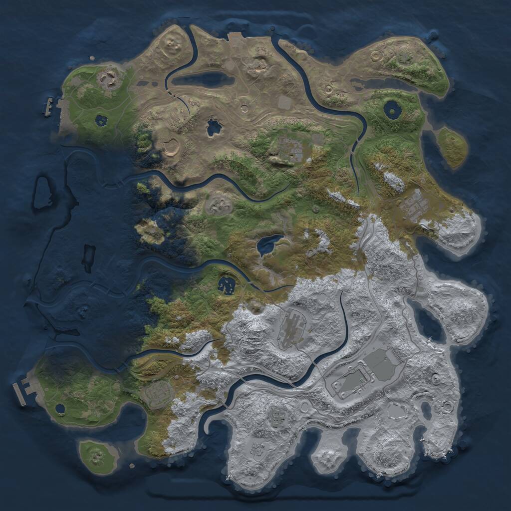 Rust Map: Procedural Map, Size: 4250, Seed: 585598, 15 Monuments