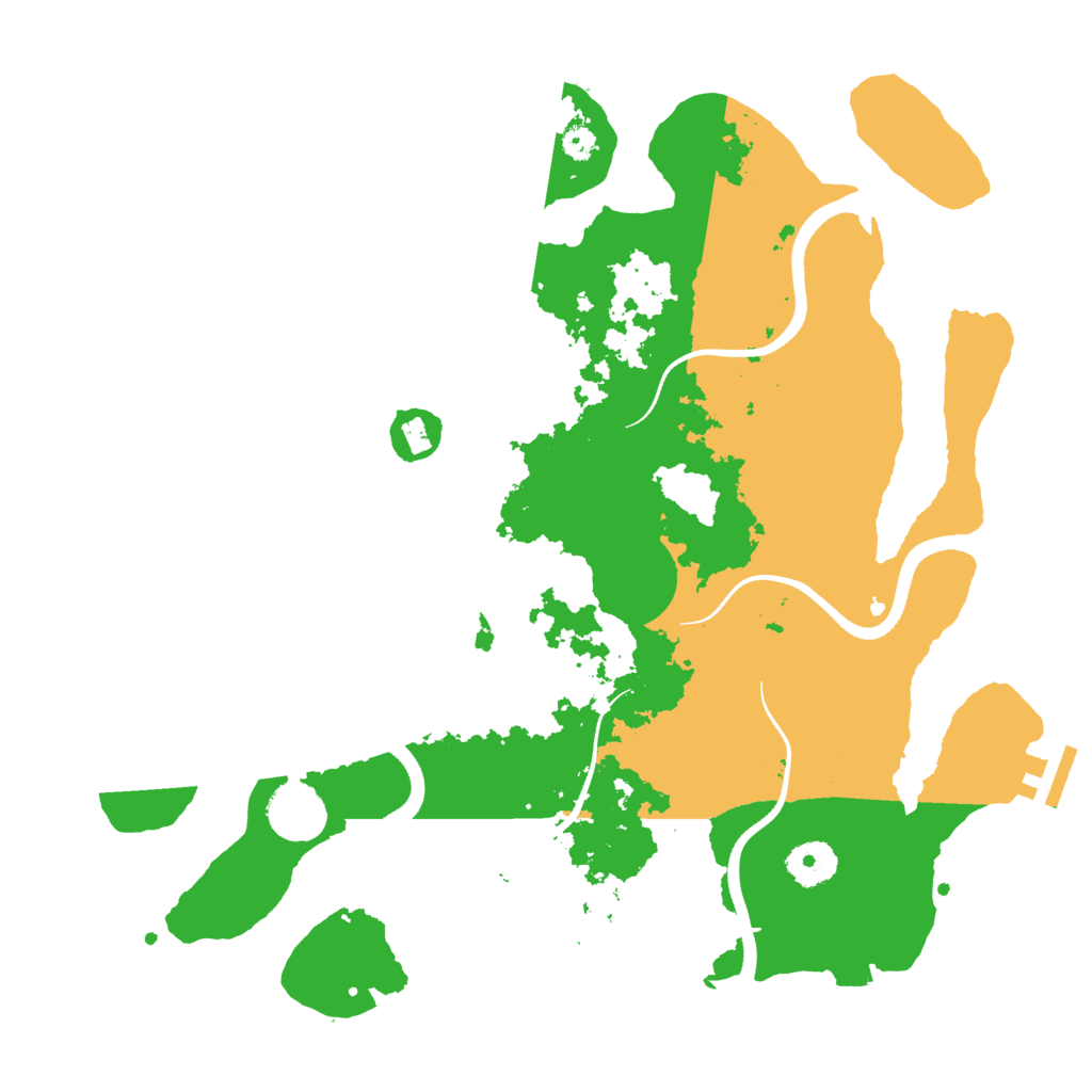Biome Rust Map: Procedural Map, Size: 3500, Seed: 1001802183