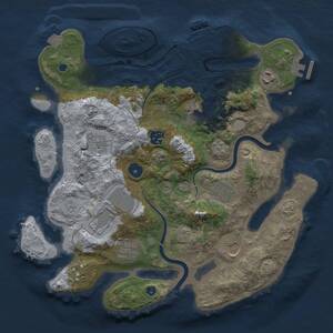 Thumbnail Rust Map: Procedural Map, Size: 3500, Seed: 810257012, 15 Monuments