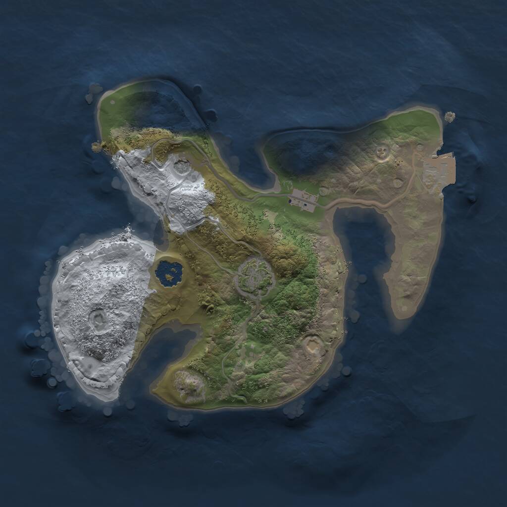 Rust Map: Procedural Map, Size: 1900, Seed: 289356, 3 Monuments