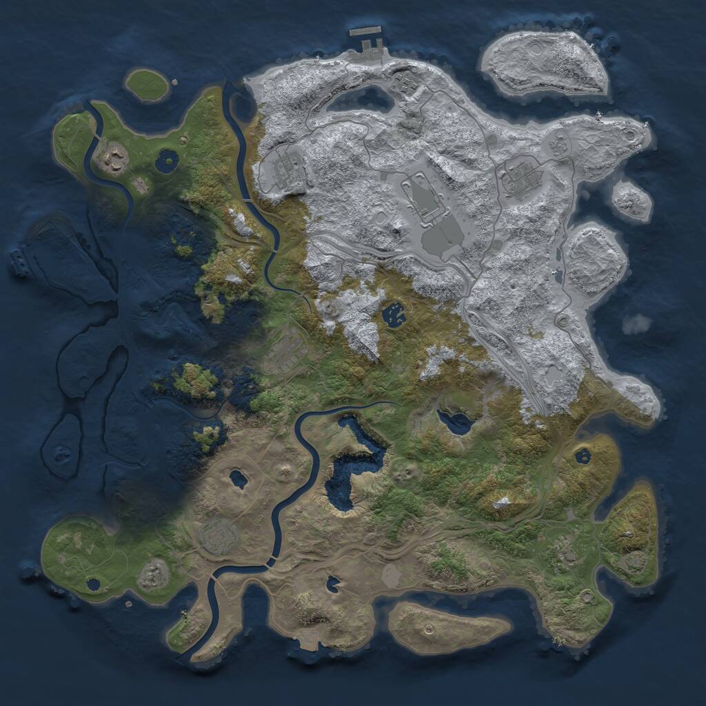 Rust Map: Procedural Map, Size: 4500, Seed: 752174, 15 Monuments