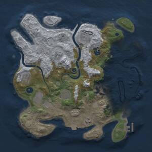 Thumbnail Rust Map: Procedural Map, Size: 3500, Seed: 186035554, 14 Monuments