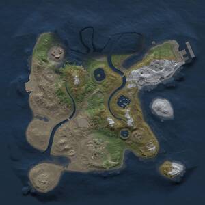 Thumbnail Rust Map: Procedural Map, Size: 2500, Seed: 1573865673, 8 Monuments