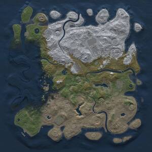 Thumbnail Rust Map: Procedural Map, Size: 4500, Seed: 209813957, 19 Monuments
