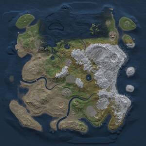 Thumbnail Rust Map: Procedural Map, Size: 3500, Seed: 459073139, 17 Monuments