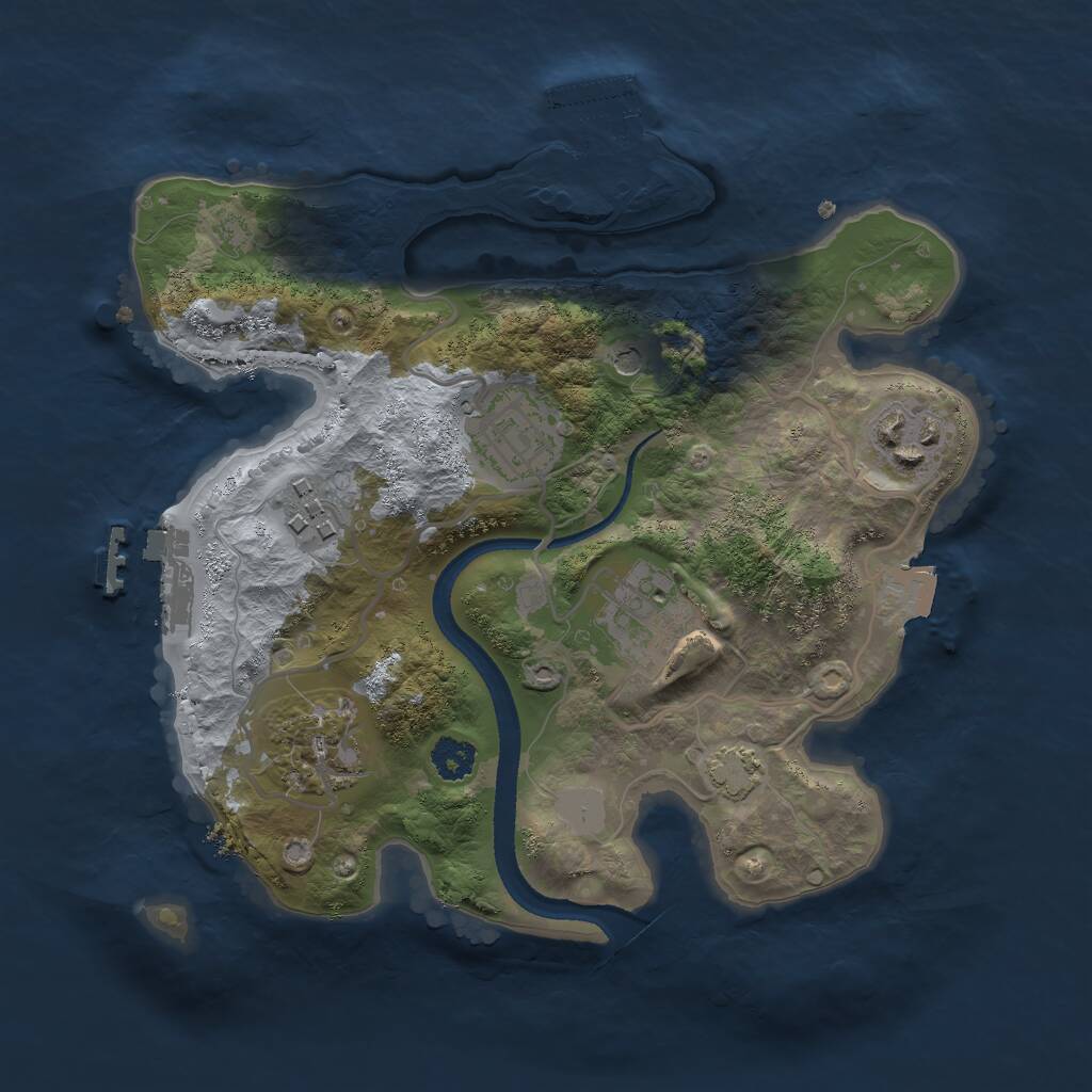 Rust Map: Procedural Map, Size: 2500, Seed: 7788990, 10 Monuments