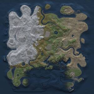 Thumbnail Rust Map: Procedural Map, Size: 4000, Seed: 382957769, 16 Monuments
