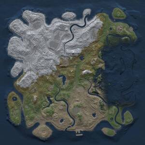 Thumbnail Rust Map: Procedural Map, Size: 4500, Seed: 66977, 19 Monuments