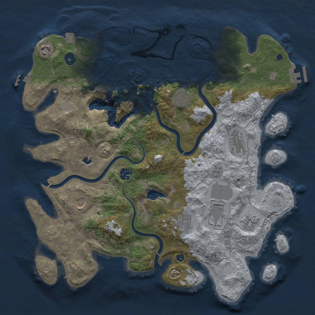 Rust Map: Procedural Map, Size: 4000, Seed: 283699, 15 Monuments