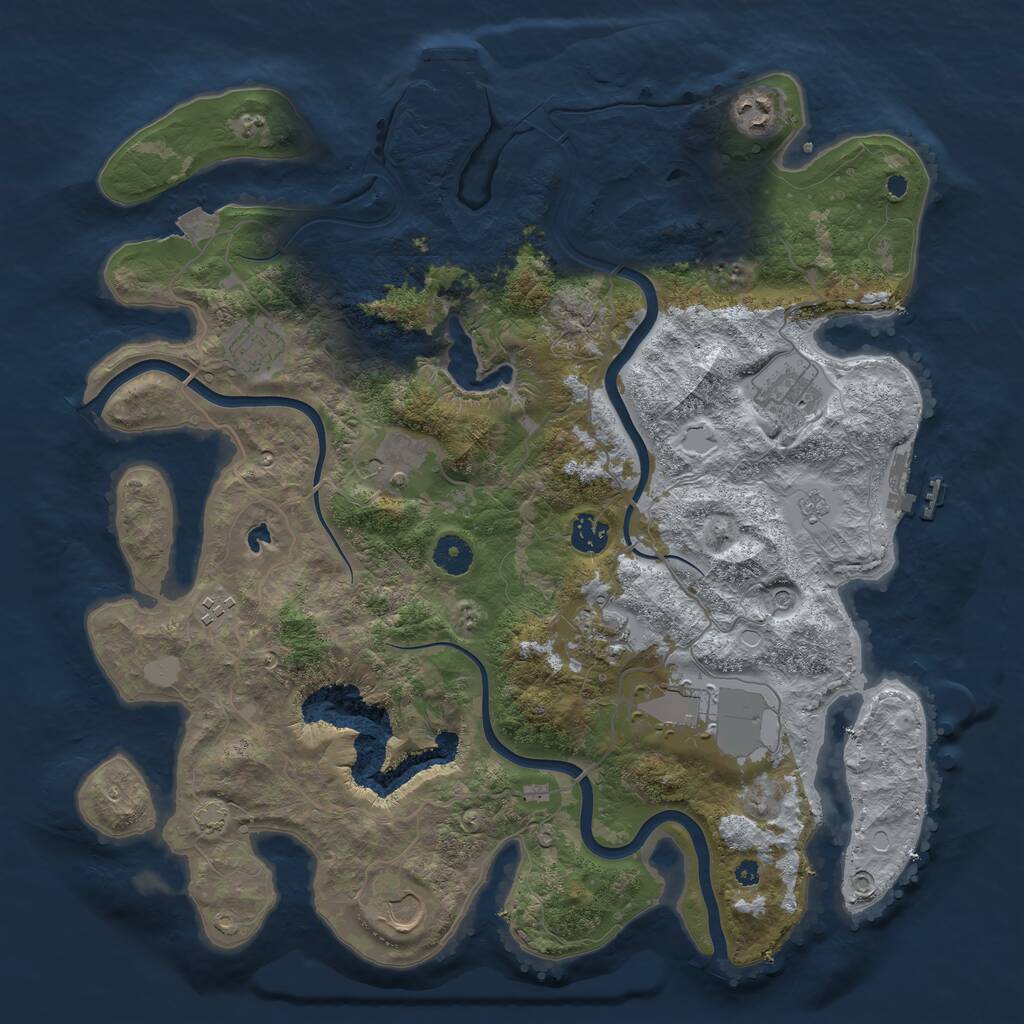 Rust Map: Procedural Map, Size: 4000, Seed: 2026600033, 15 Monuments