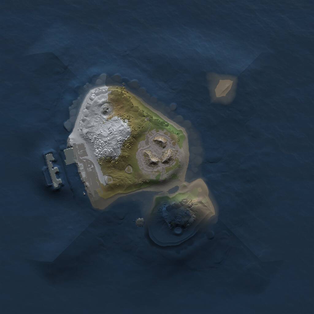Rust Map: Procedural Map, Size: 1400, Seed: 57476, 3 Monuments