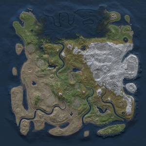 Thumbnail Rust Map: Procedural Map, Size: 4500, Seed: 2000244311, 17 Monuments