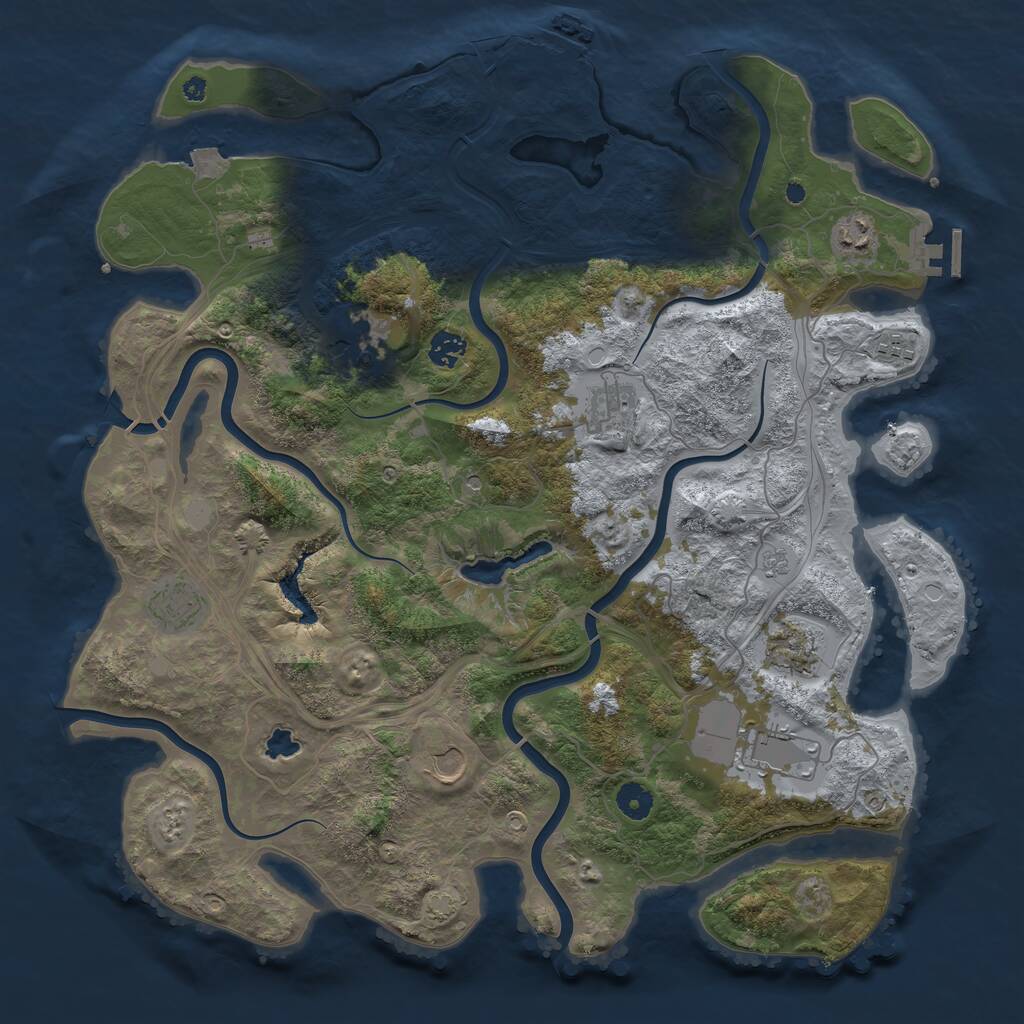 Rust Map: Procedural Map, Size: 4250, Seed: 603735, 15 Monuments