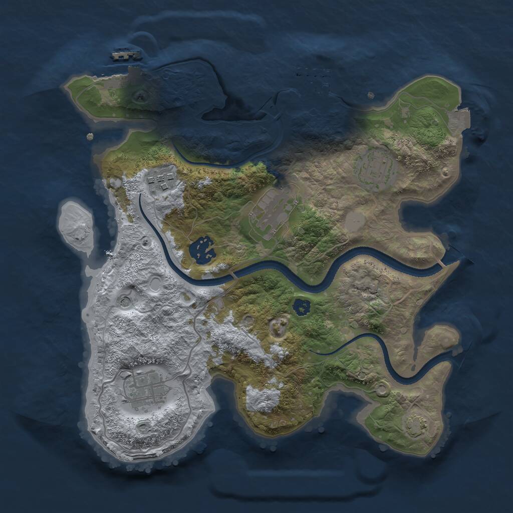 Rust Map: Procedural Map, Size: 2900, Seed: 761569, 10 Monuments