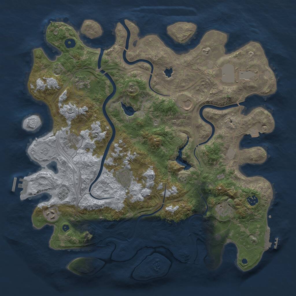 Rust Map: Procedural Map, Size: 4250, Seed: 824135969, 15 Monuments