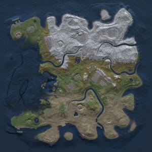 Thumbnail Rust Map: Procedural Map, Size: 4250, Seed: 3725, 16 Monuments