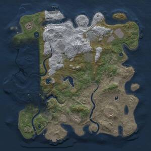Thumbnail Rust Map: Procedural Map, Size: 4000, Seed: 645419, 16 Monuments