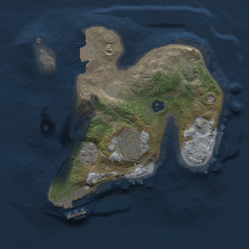 Rust Map: Procedural Map, Size: 2001, Seed: 456351, 5 Monuments