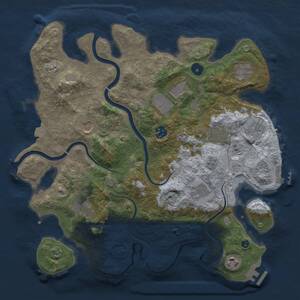 Thumbnail Rust Map: Procedural Map, Size: 3750, Seed: 807494, 16 Monuments