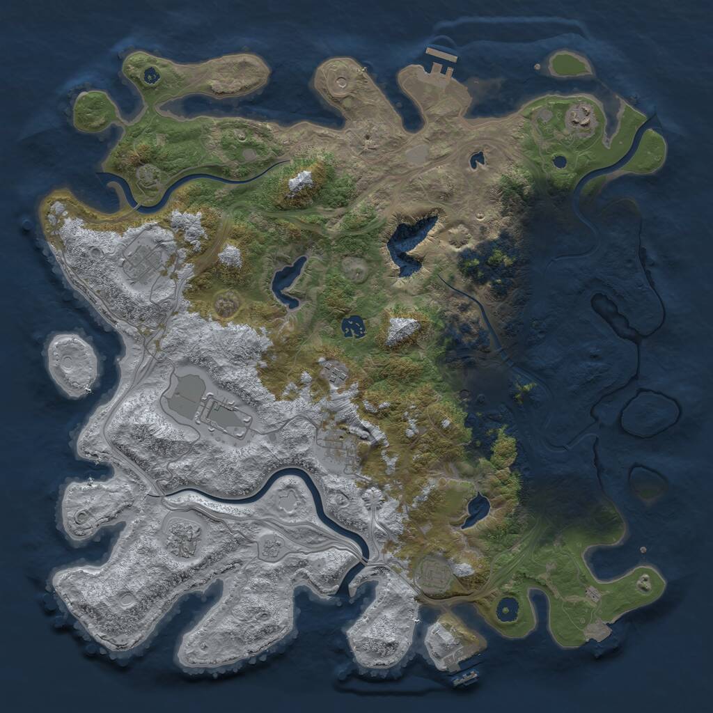 Rust Map: Procedural Map, Size: 4500, Seed: 196465, 15 Monuments