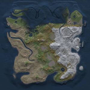 Thumbnail Rust Map: Procedural Map, Size: 3500, Seed: 1905233876, 16 Monuments