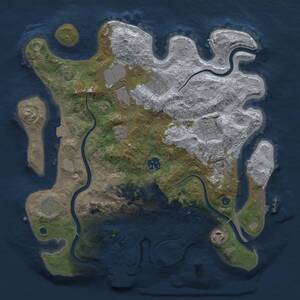 Thumbnail Rust Map: Procedural Map, Size: 3500, Seed: 641220, 14 Monuments