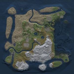 Thumbnail Rust Map: Procedural Map, Size: 3500, Seed: 469550, 15 Monuments