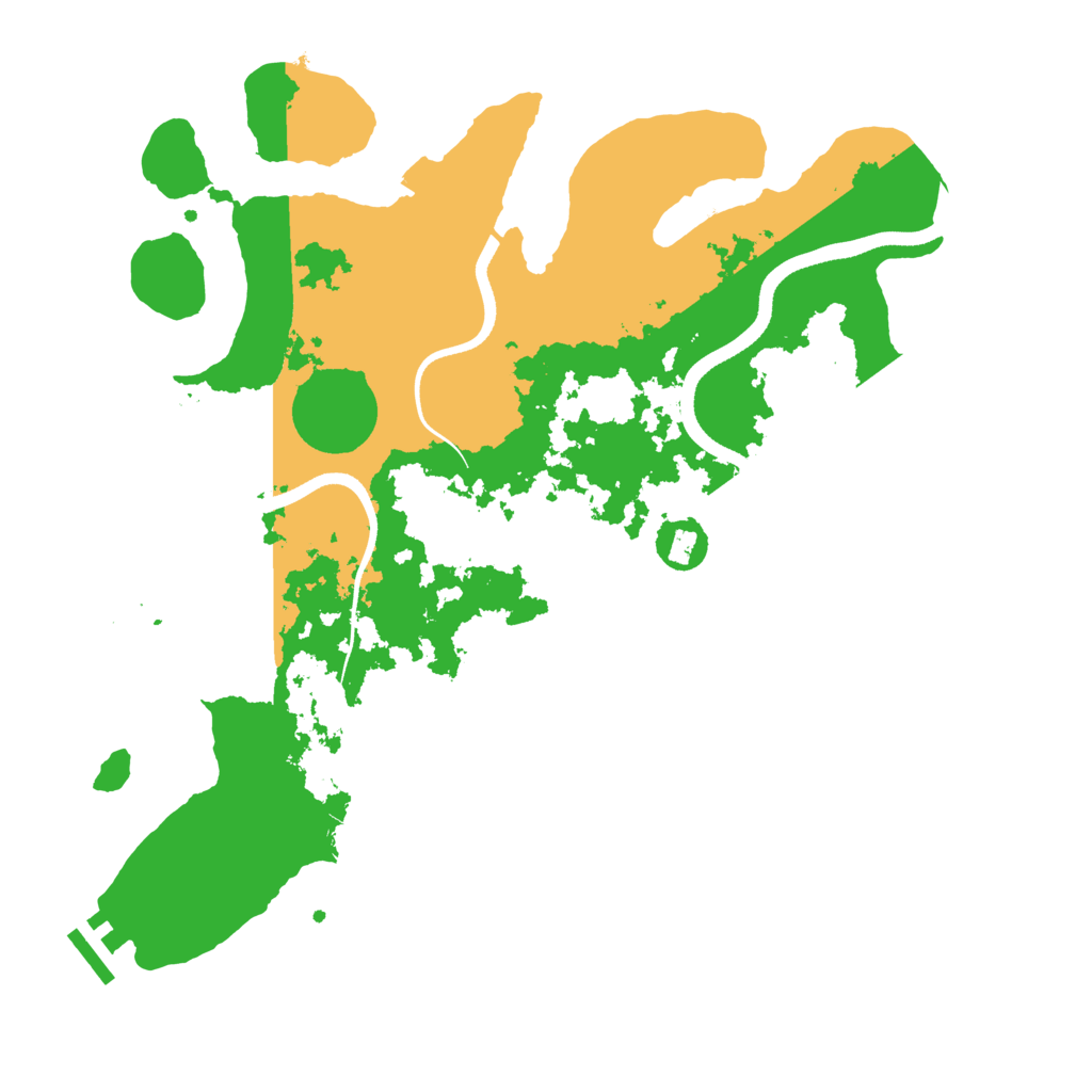 Biome Rust Map: Procedural Map, Size: 3500, Seed: 311811