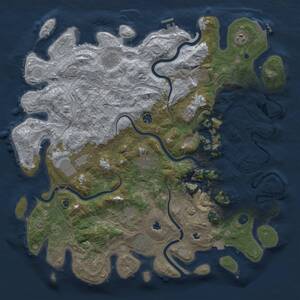 Thumbnail Rust Map: Procedural Map, Size: 4750, Seed: 156157, 16 Monuments